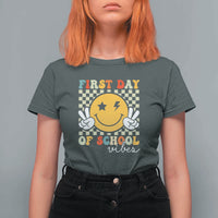 First Day of School Vibes T Shirt For Women Back to School for Teachers and Students