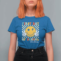 First Day of School Vibes T Shirt For Women Back to School for Teachers and Students