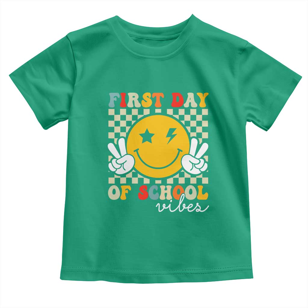 First Day of School Vibes Toddler T Shirt Aesthetic Back to School Teacher Student