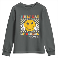 First Day of School Vibes Youth Sweatshirt Aesthetic Back to School Teacher Student