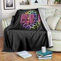 Pre-Kindergarten Neon Leopard Effect Printing Throw Blanket Wild About PreK Teacher Student Gift