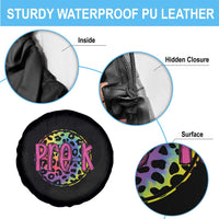 Pre-Kindergarten Neon Leopard Effect Printing Spare Tire Cover Wild About PreK Teacher Student Gift