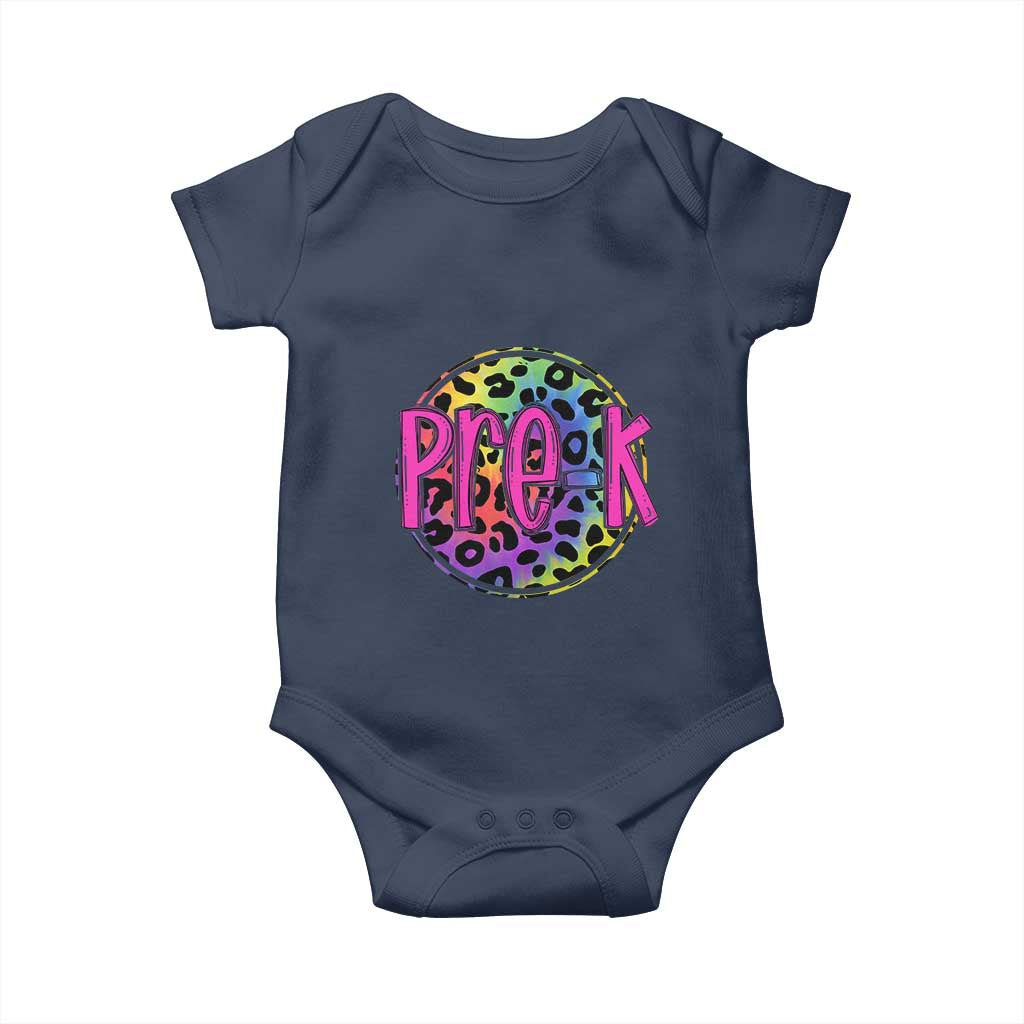 Pre-Kindergarten Neon Leopard Effect Printing Baby Onesie Wild About PreK Teacher Student Gift