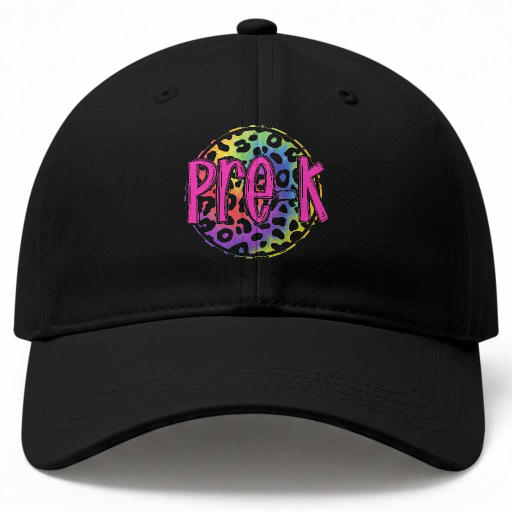 Pre-Kindergarten Neon Leopard Effect Printing Baseball Cap Wild About PreK Teacher Student Gift