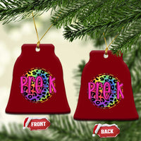 Pre-Kindergarten Neon Leopard Effect Printing Ceramic Ornament Wild About PreK Teacher Student Gift