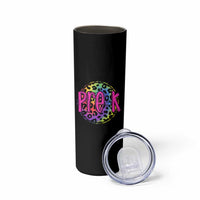 Pre-Kindergarten Neon Leopard Effect Printing Skinny Tumbler Wild About PreK Teacher Student Gift