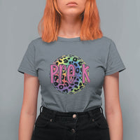 Pre-Kindergarten Neon Leopard T Shirt For Women PreK Teacher 1st Day of School