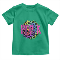Pre-Kindergarten Neon Leopard Effect Printing Toddler T Shirt Wild About PreK Teacher Student Gift