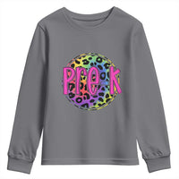 Pre-Kindergarten Neon Leopard Effect Printing Youth Sweatshirt Wild About PreK Teacher Student Gift