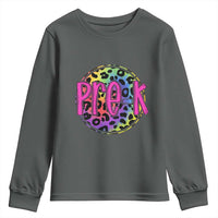 Pre-Kindergarten Neon Leopard Effect Printing Youth Sweatshirt Wild About PreK Teacher Student Gift