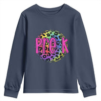 Pre-Kindergarten Neon Leopard Effect Printing Youth Sweatshirt Wild About PreK Teacher Student Gift