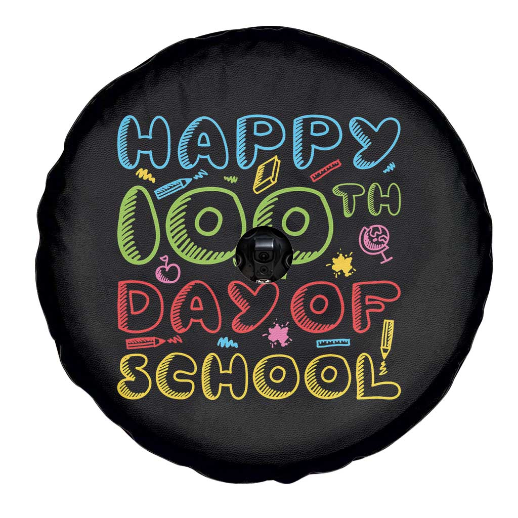 Happy 100 Days of School Spare Tire Cover 100th Day Funny Milestone Celebration