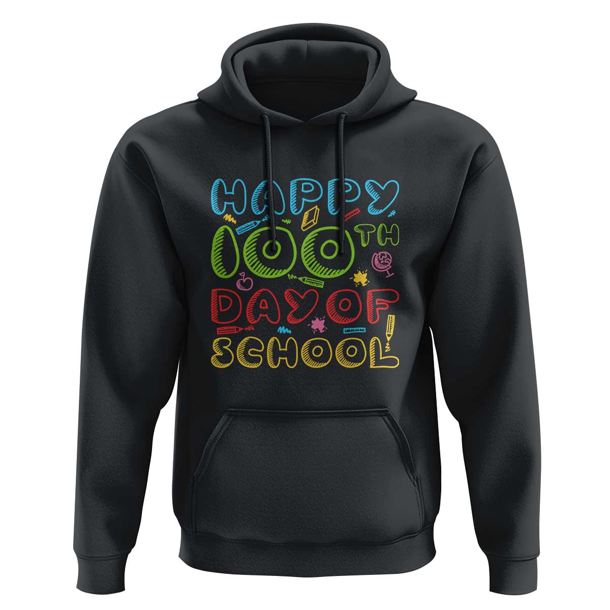 Happy 100 Days of School Hoodie 100th Day Celebration - Wonder Print Shop