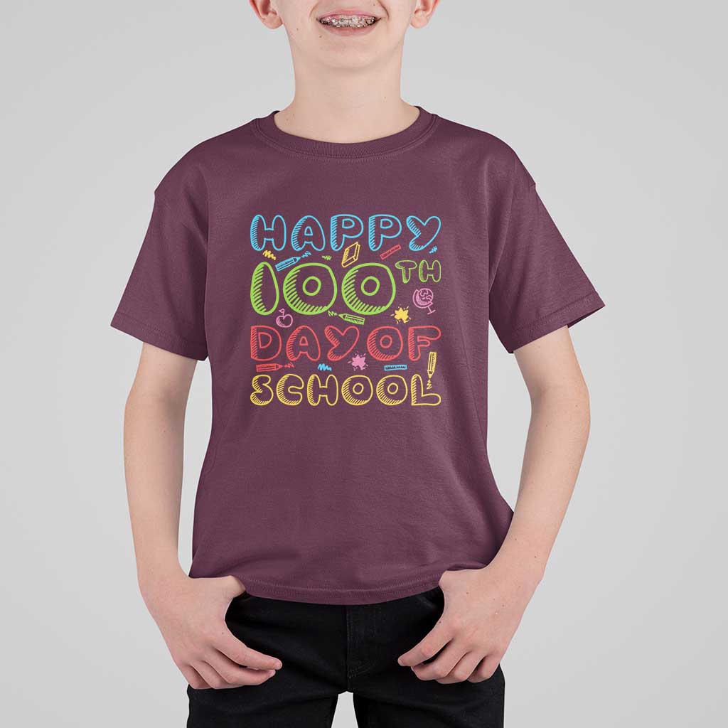 Happy 100 Days of School T Shirt For Kid 100th Day Celebration