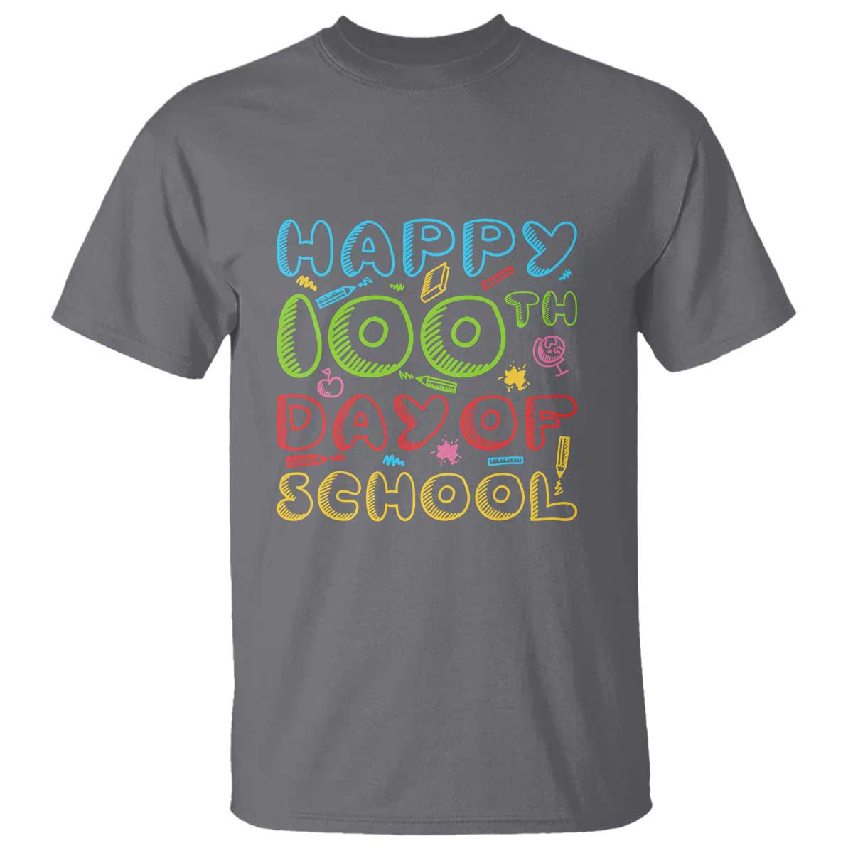 Happy 100 Days of School T Shirt 100th Day Celebration - Wonder Print Shop