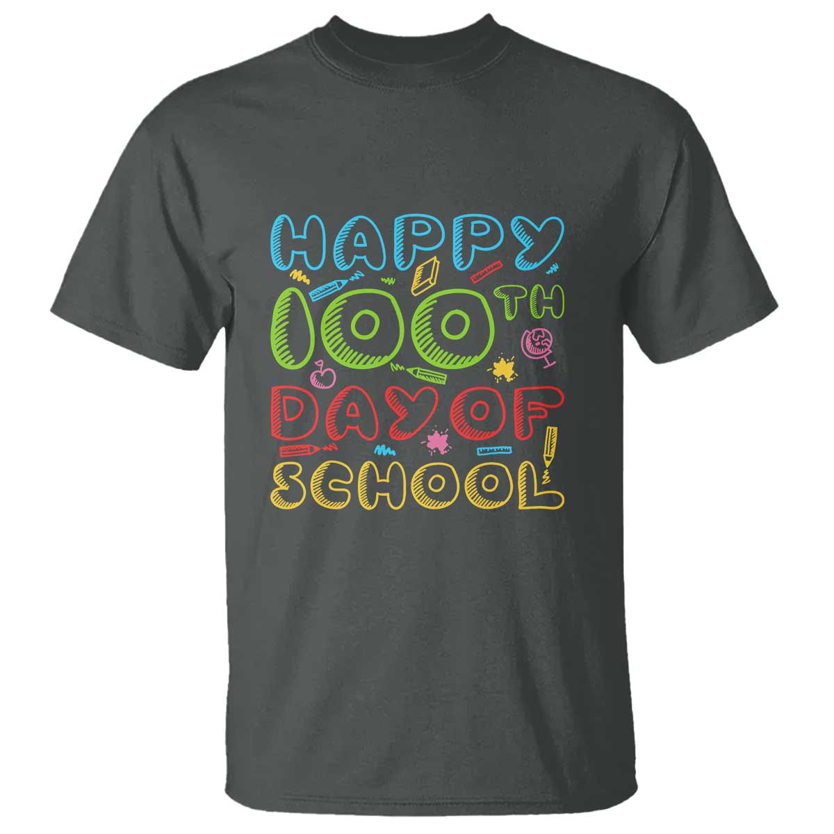 Happy 100 Days of School T Shirt 100th Day Celebration - Wonder Print Shop