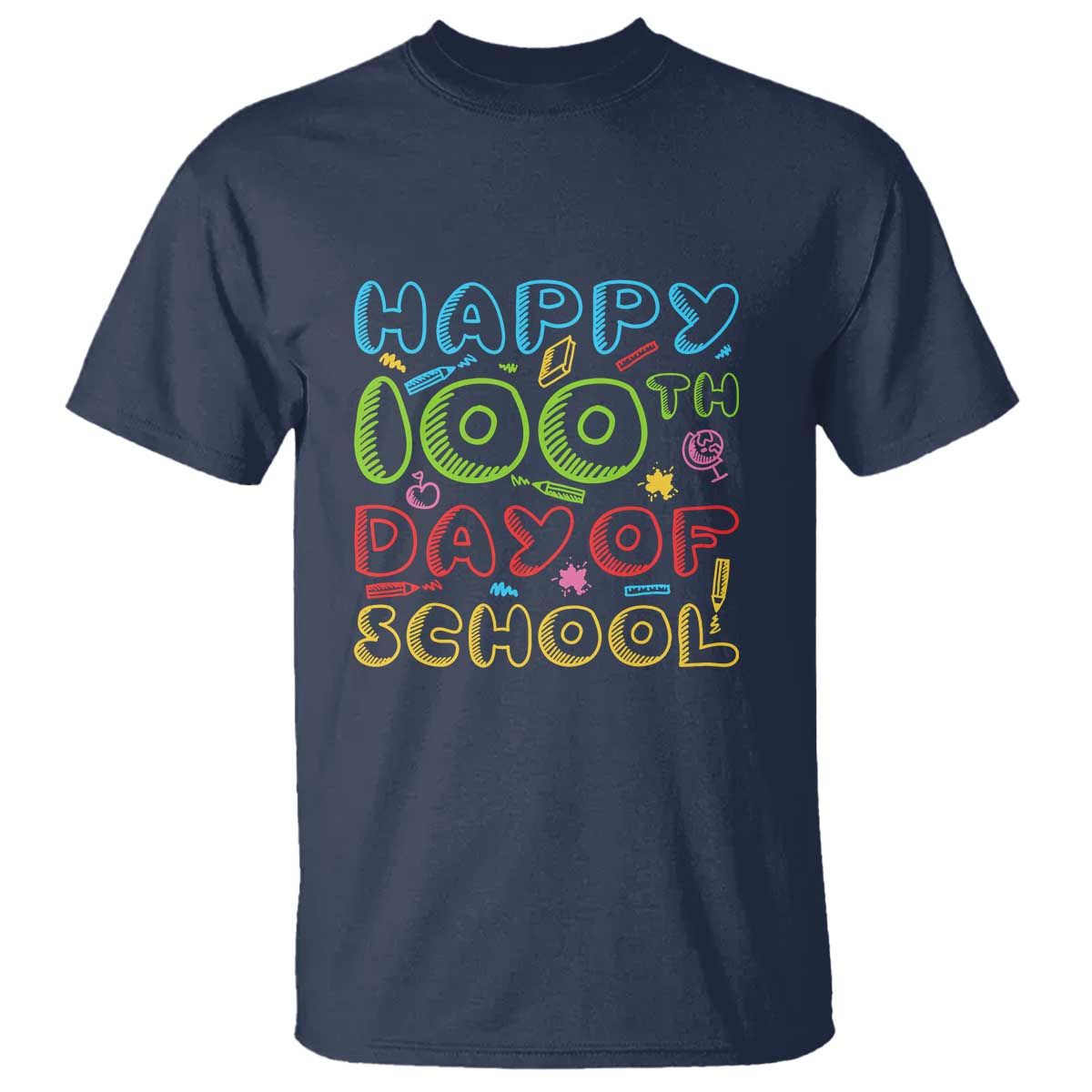 Happy 100 Days of School T Shirt 100th Day Celebration - Wonder Print Shop