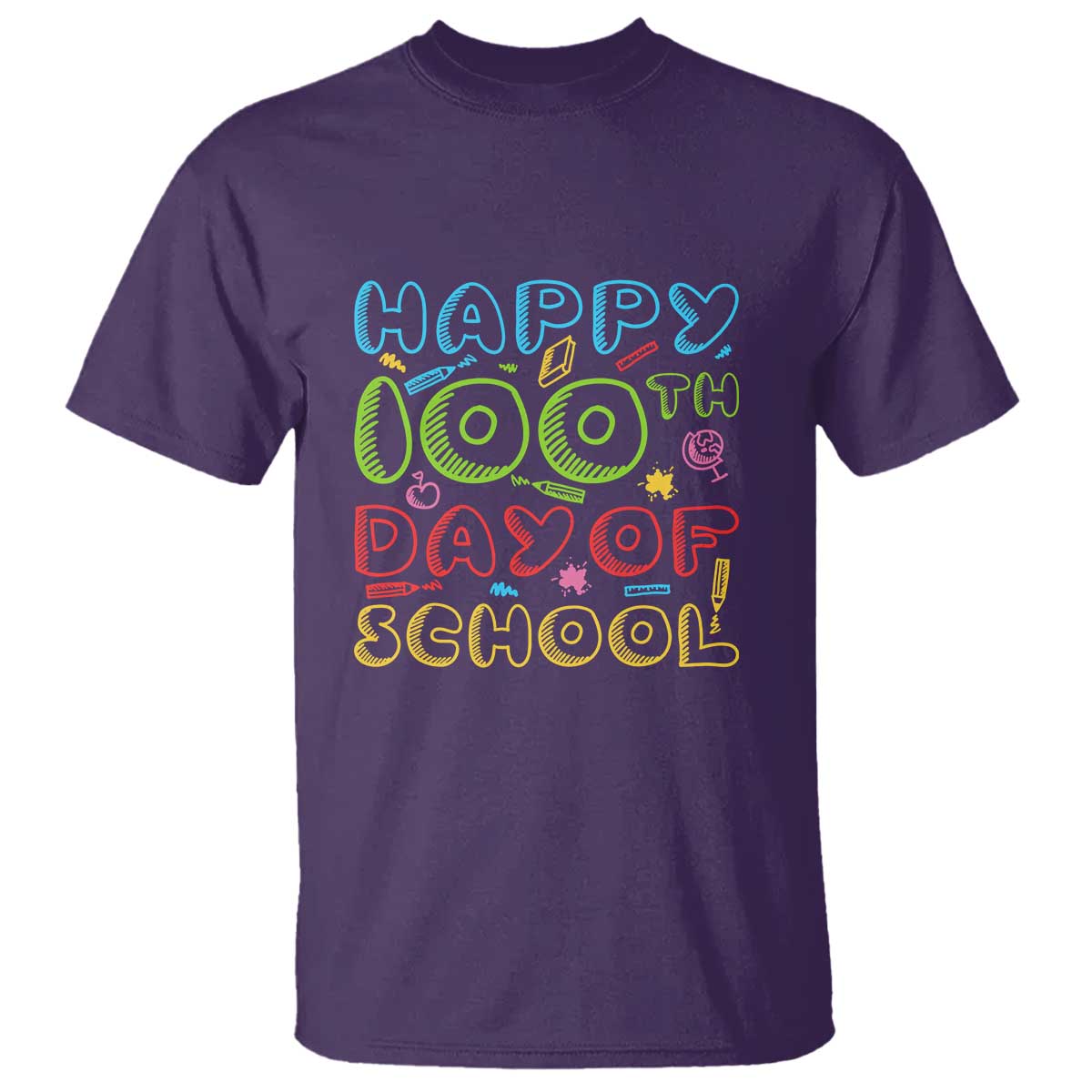 Happy 100 Days of School T Shirt 100th Day Celebration - Wonder Print Shop