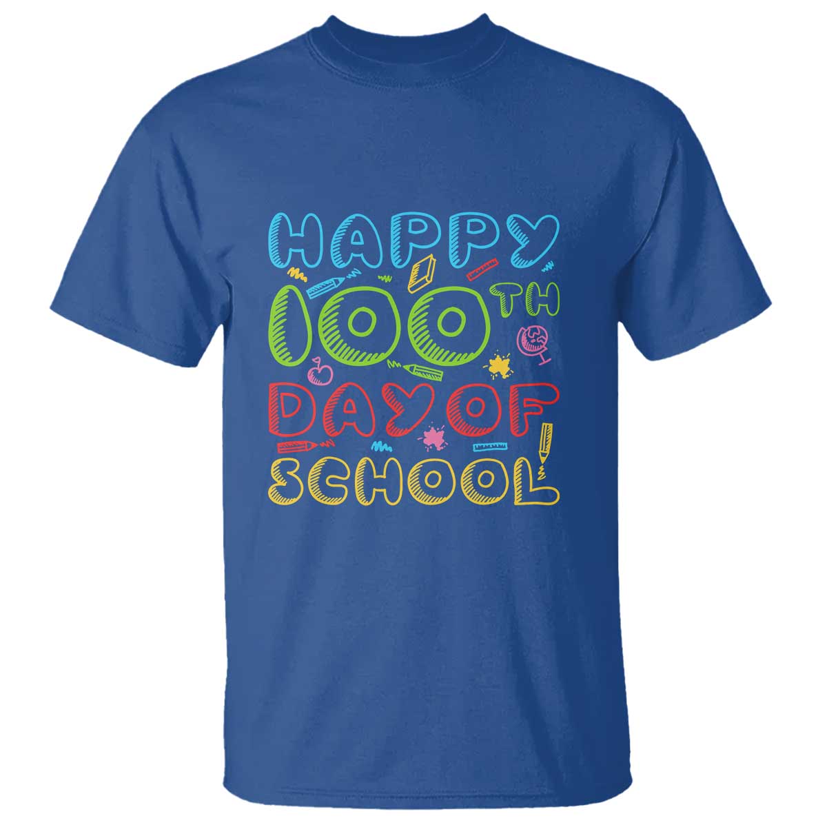 Happy 100 Days of School T Shirt 100th Day Celebration - Wonder Print Shop