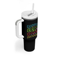 Happy 100 Days of School Tumbler With Handle 100th Day Funny Milestone Celebration
