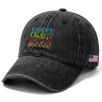 Happy 100 Days of School Washed Cotton Baseball Cap 100th Day Funny Milestone Celebration