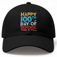 100 Days of School Celebration Baseball Cap Happy 100th Day Student Teacher Gift