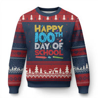 100 Days of School Celebration Ugly Christmas Sweater Happy 100th Day Student Teacher Gift