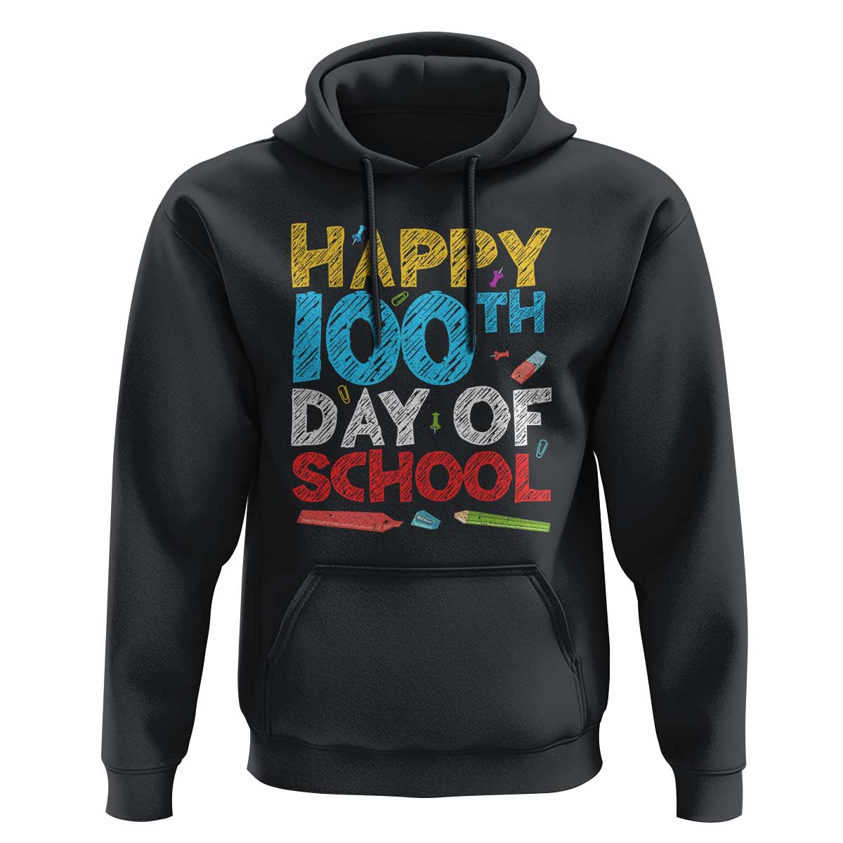 100 Days of School Celebration Hoodie Happy 100th Day - Wonder Print Shop