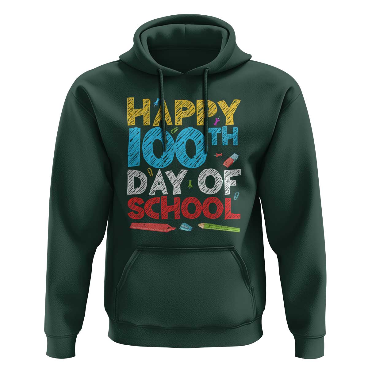 100 Days of School Celebration Hoodie Happy 100th Day - Wonder Print Shop