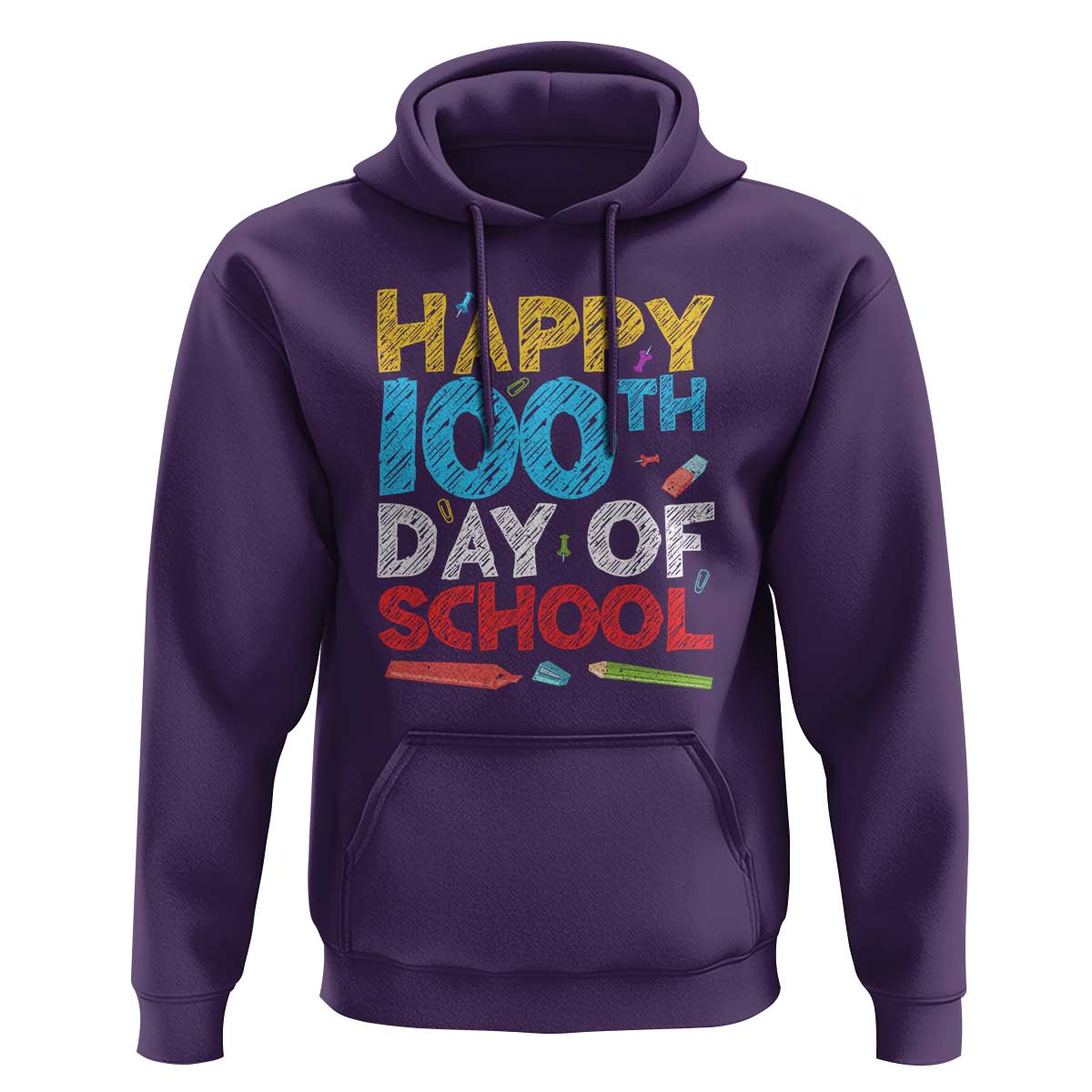 100 Days of School Celebration Hoodie Happy 100th Day - Wonder Print Shop