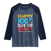 100 Days of School Celebration Raglan Shirt Happy 100th Day Student Teacher Gift