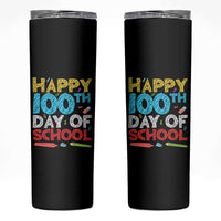 100 Days of School Celebration Skinny Tumbler Happy 100th Day Student Teacher Gift