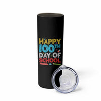 100 Days of School Celebration Skinny Tumbler Happy 100th Day Student Teacher Gift