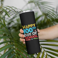 100 Days of School Celebration Skinny Tumbler Happy 100th Day Student Teacher Gift
