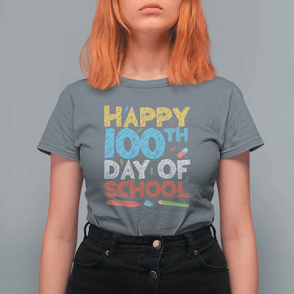 100 Days of School Celebration T Shirt For Women Happy 100th Day
