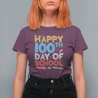 100 Days of School Celebration T Shirt For Women Happy 100th Day
