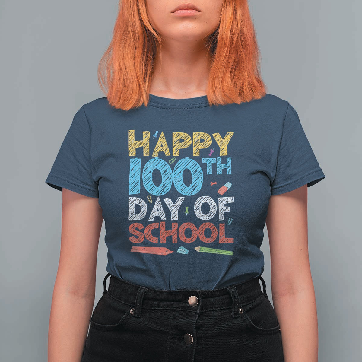 100 Days of School Celebration T Shirt For Women Happy 100th Day