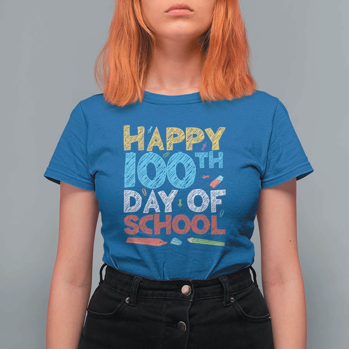 100 Days of School Celebration T Shirt For Women Happy 100th Day