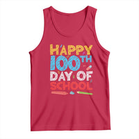 100 Days of School Celebration Tank Top Happy 100th Day Student Teacher Gift
