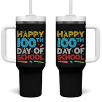 100 Days of School Celebration Tumbler With Handle Happy 100th Day Student Teacher Gift