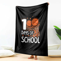 100 Days of Rocking School Basketball Throw Blanket Cool Kids Sports Gift
