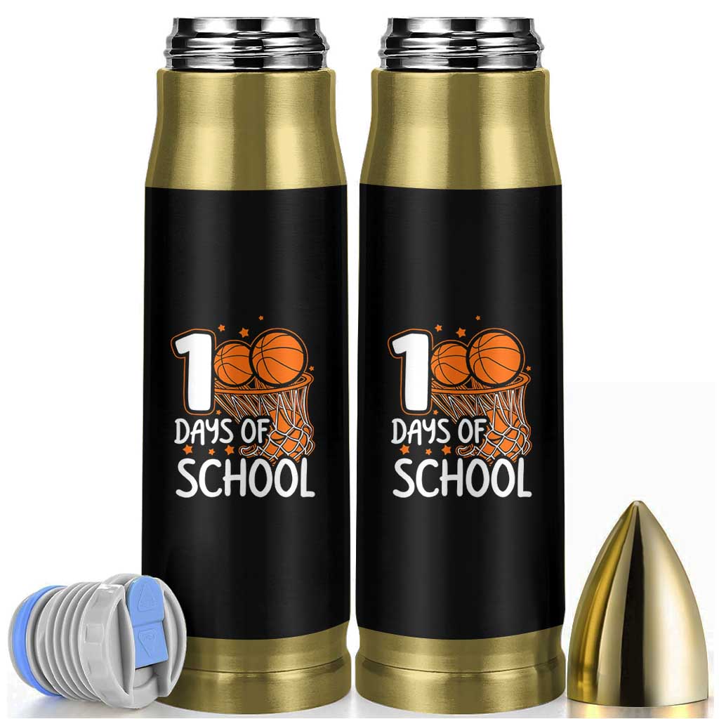 100 Days of Rocking School Basketball Bullet Tumbler Cool Kids Sports Gift
