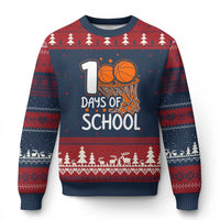 100 Days of Rocking School Basketball Ugly Christmas Sweater Cool Kids Sports Gift
