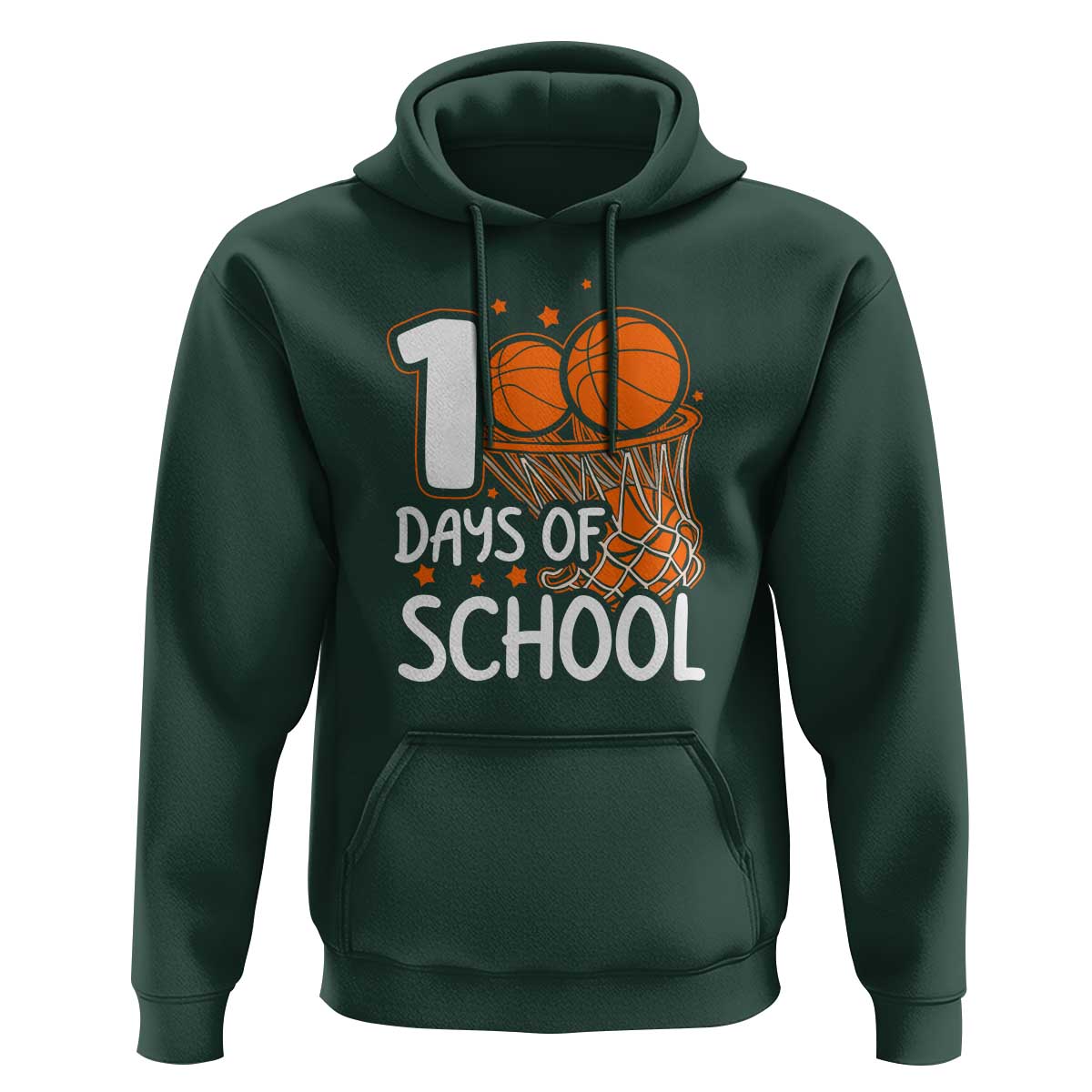 100th Day of School Hoodie Basketball Theme for Kids - Wonder Print Shop
