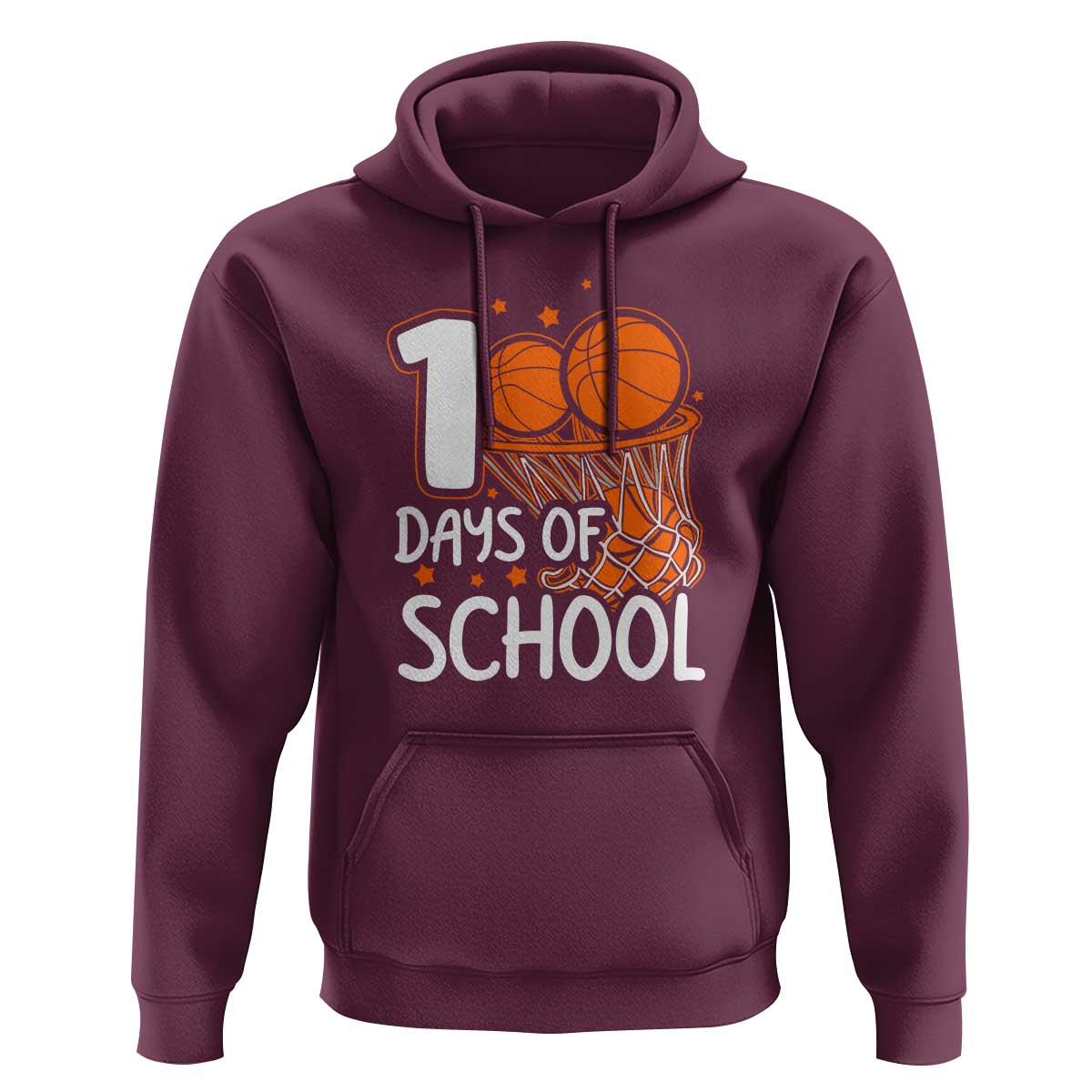 100th Day of School Hoodie Basketball Theme for Kids - Wonder Print Shop