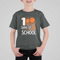 100th Day of School T Shirt For Kid Basketball Theme for Kids