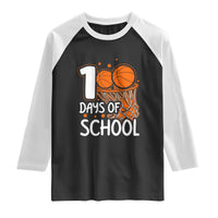 100 Days of Rocking School Basketball Raglan Shirt Cool Kids Sports Gift