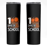 100 Days of Rocking School Basketball Skinny Tumbler Cool Kids Sports Gift