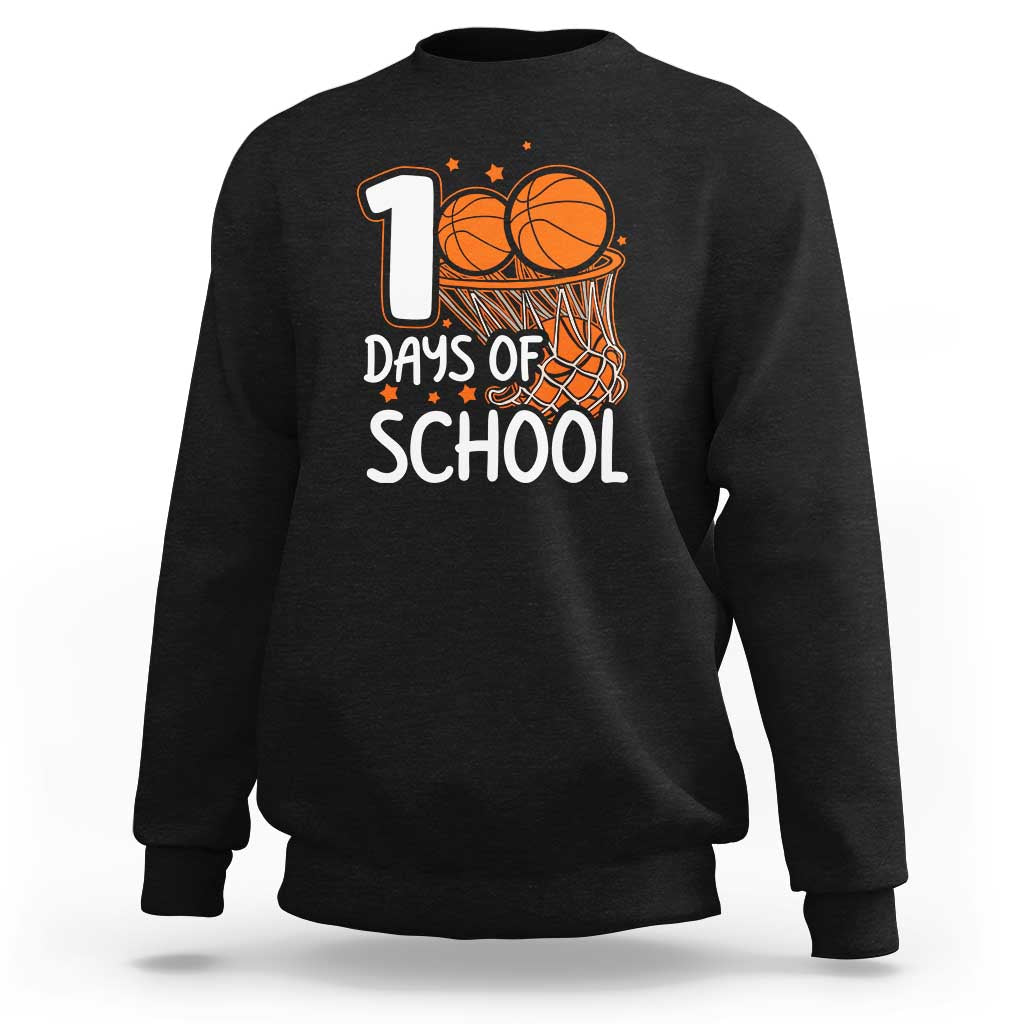 100th Day of School Sweatshirt Basketball Theme for Kids - Wonder Print Shop