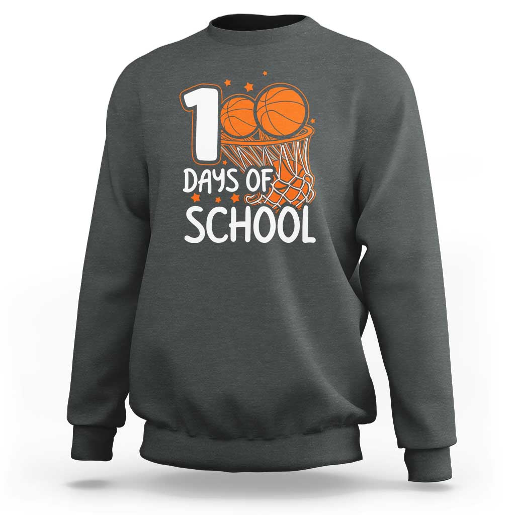 100th Day of School Sweatshirt Basketball Theme for Kids - Wonder Print Shop